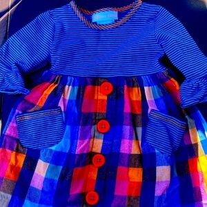 Bonnie Baby size 18 month dress, quarter length sleeves, buttons and pockets